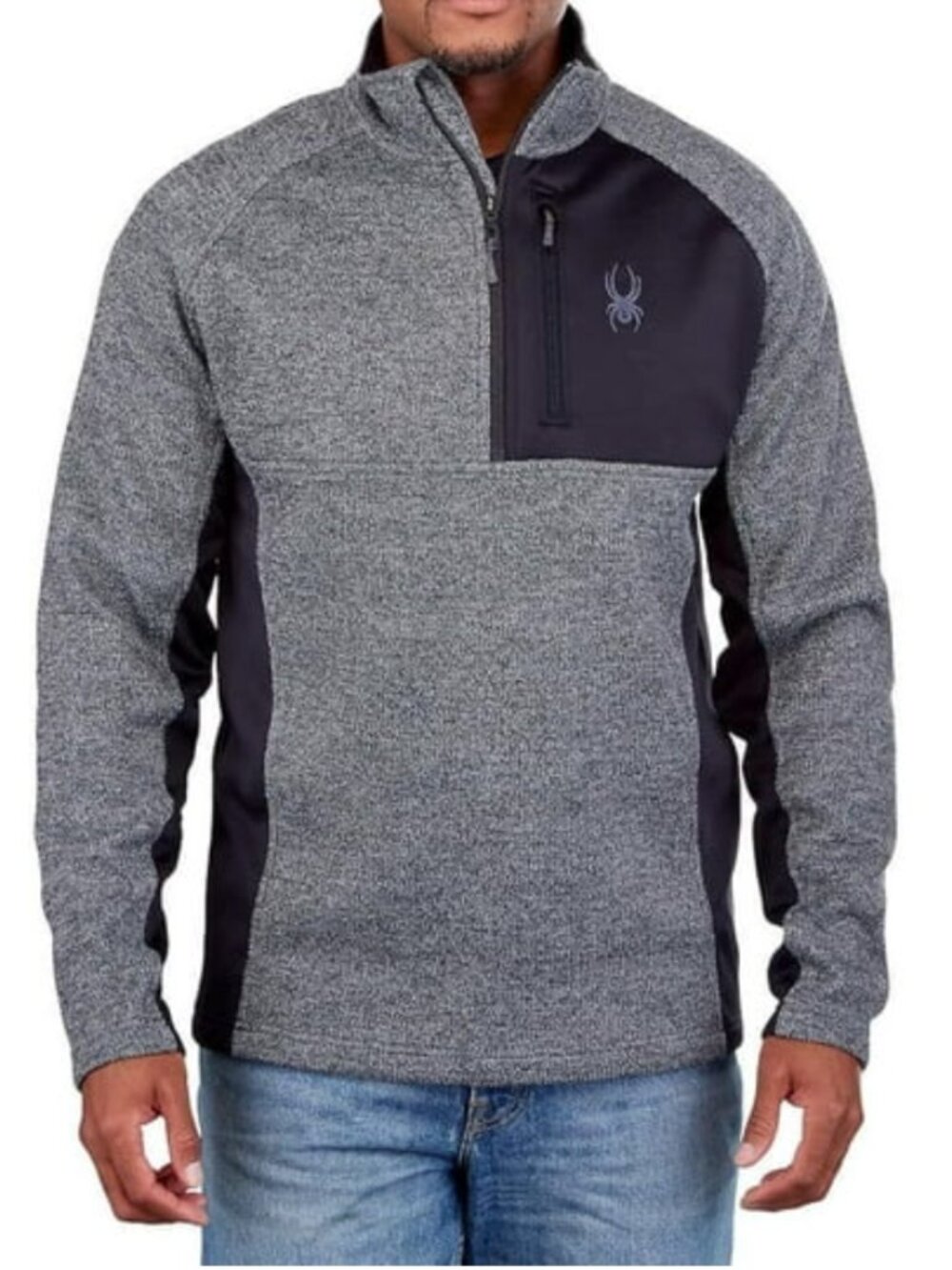 Spyder Men's Half Zip Sweater Gait Knit Pullover Jacket